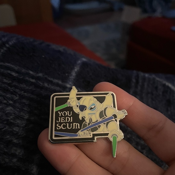 Disney Star Wars Stitch Pin Genral Grievous You Jedi Scum 2011 Trading Mickey No - Picture 5 of 5